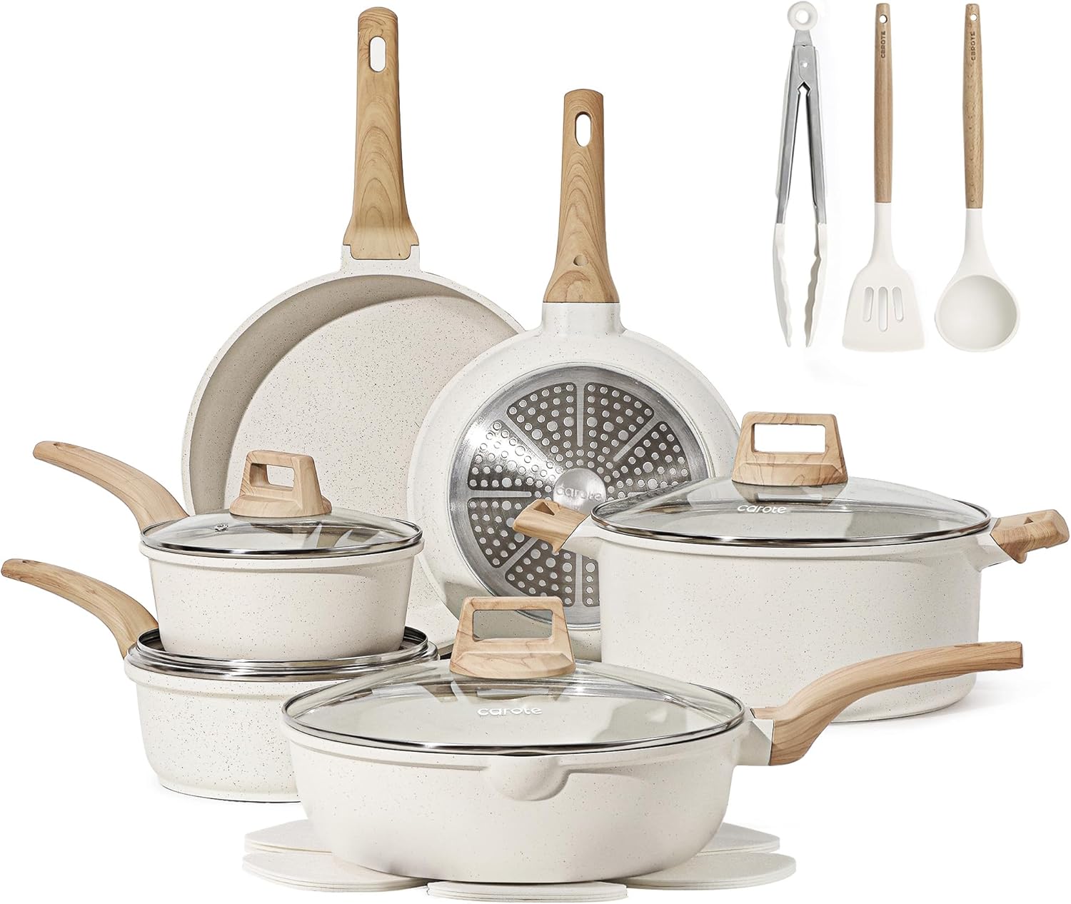 CAROTE 11-Piece Nonstick Cookware Set