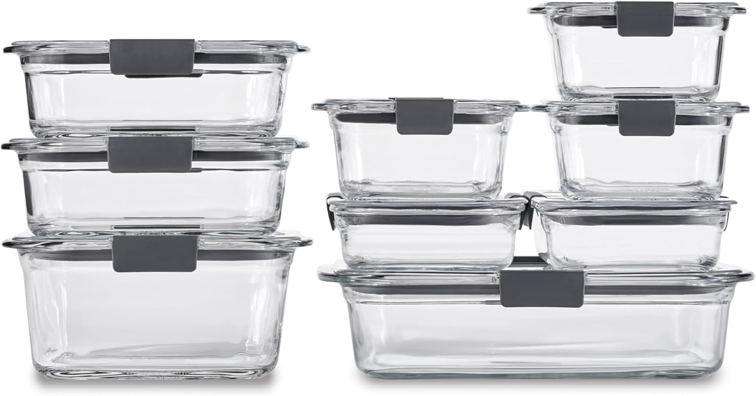 Rubbermaid Brilliance Glass Food Storage Set of 9