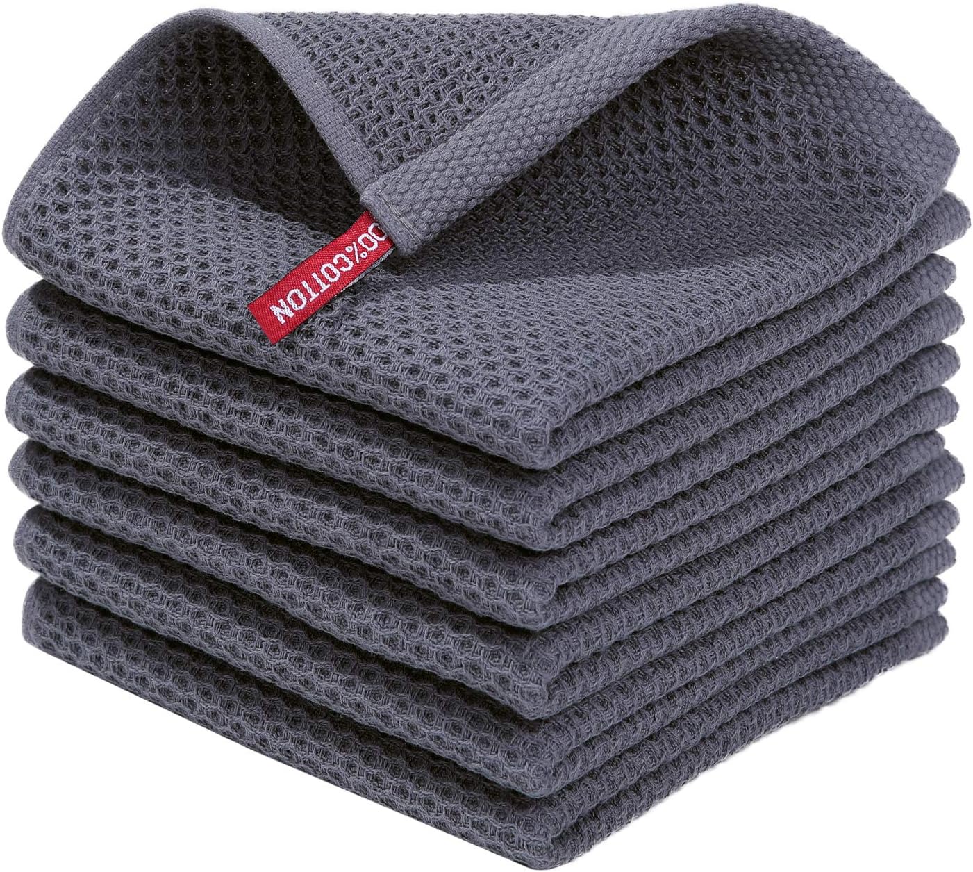 Homaxy Waffle Weave Kitchen Dish Cloths 6-Pack